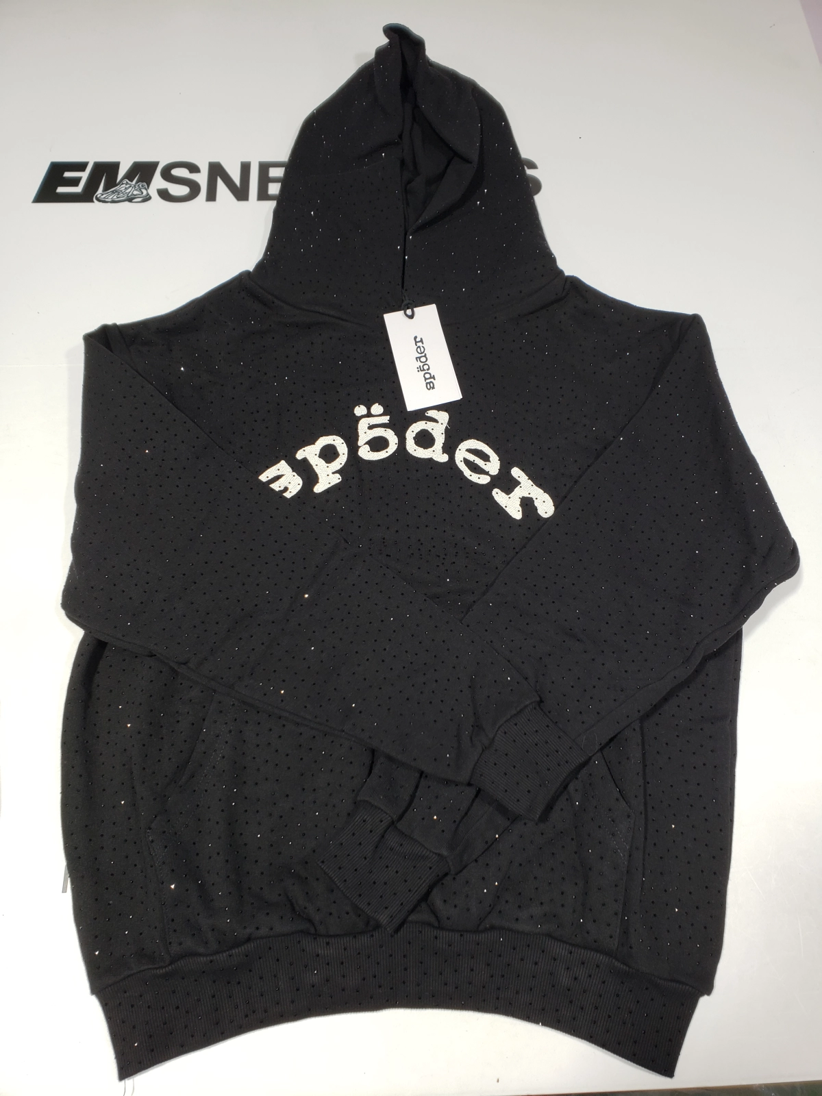 EM Sneakers QC | Sp5der VVS Hoodie Black Diamond
