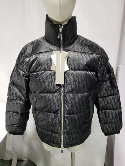 EM Sneakers QC | Dior All-over Geometric Print Stand-up Collar Down Jacket
