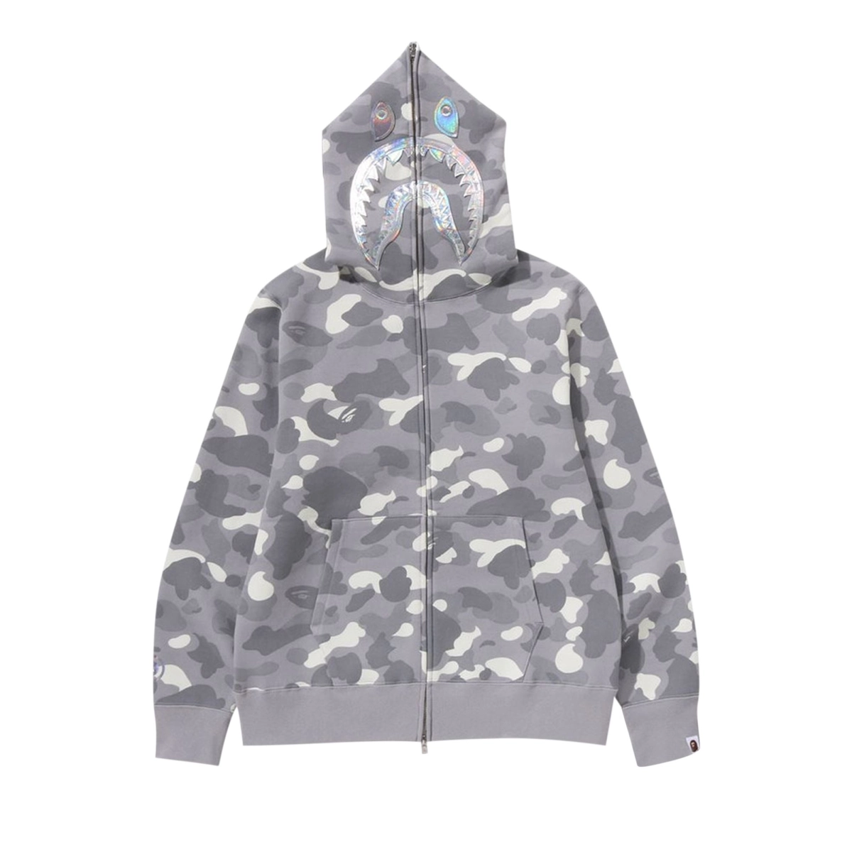 EM Sneakers QC | BAPE City Camo Shark Full Zip Hoodie Gray