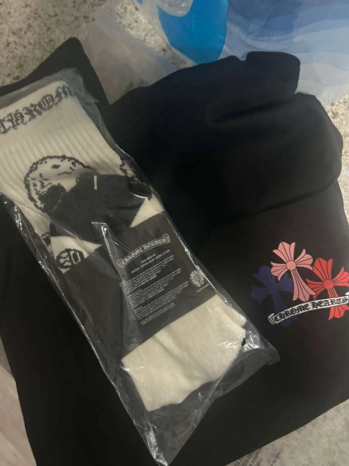 EM Sneakers Chrome Hearts 25FW Colorful Cross Print Long Sleeve Black - Feedback and Reviews