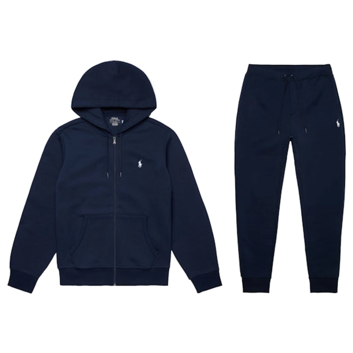EM Sneakers QC | Polo Ralph Lauren Double-Knit Full-Zip Hoodie and Double-Knit Jogger Pant Set Aviator Navy