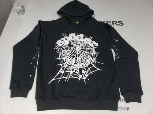 EM Sneakers QC | EM Sneakers Sp5der Worldwide Black OG Web Hoodie