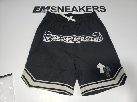 EM Sneakers QC | Chrome Hearts Sanskrit Embroidery Woven Shorts Black