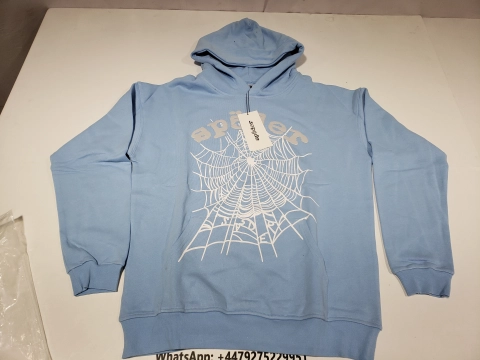 EM Sneakers QC | Sp5der OG Web V2 Hoodie Dusty Blue