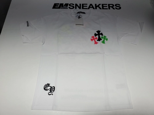 EM Sneakers QC | Chrome Hearts CH Colorful Leather Cross T-shirt White