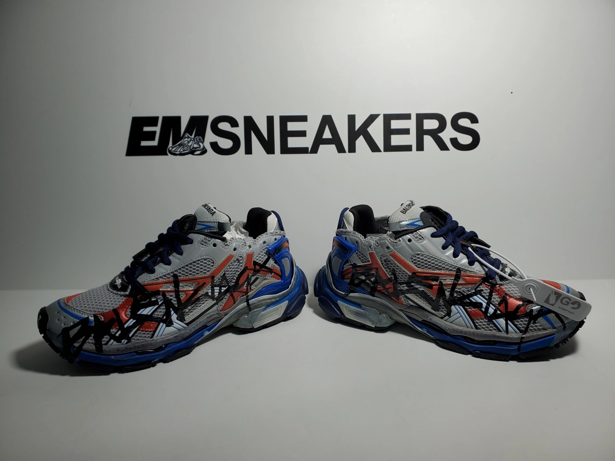 EM Sneakers QC | Balenciaga Runner White and Blue Printing