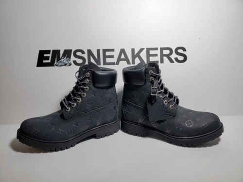 EM Sneakers QC | Louis Vuitton ×Timberland 6" Ankle Boot Black Monogram 1AD73H