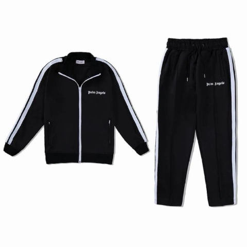 EM Sneakers QC |  Palm Angels Classic Track Jacket & Sweatpant Set Black/White