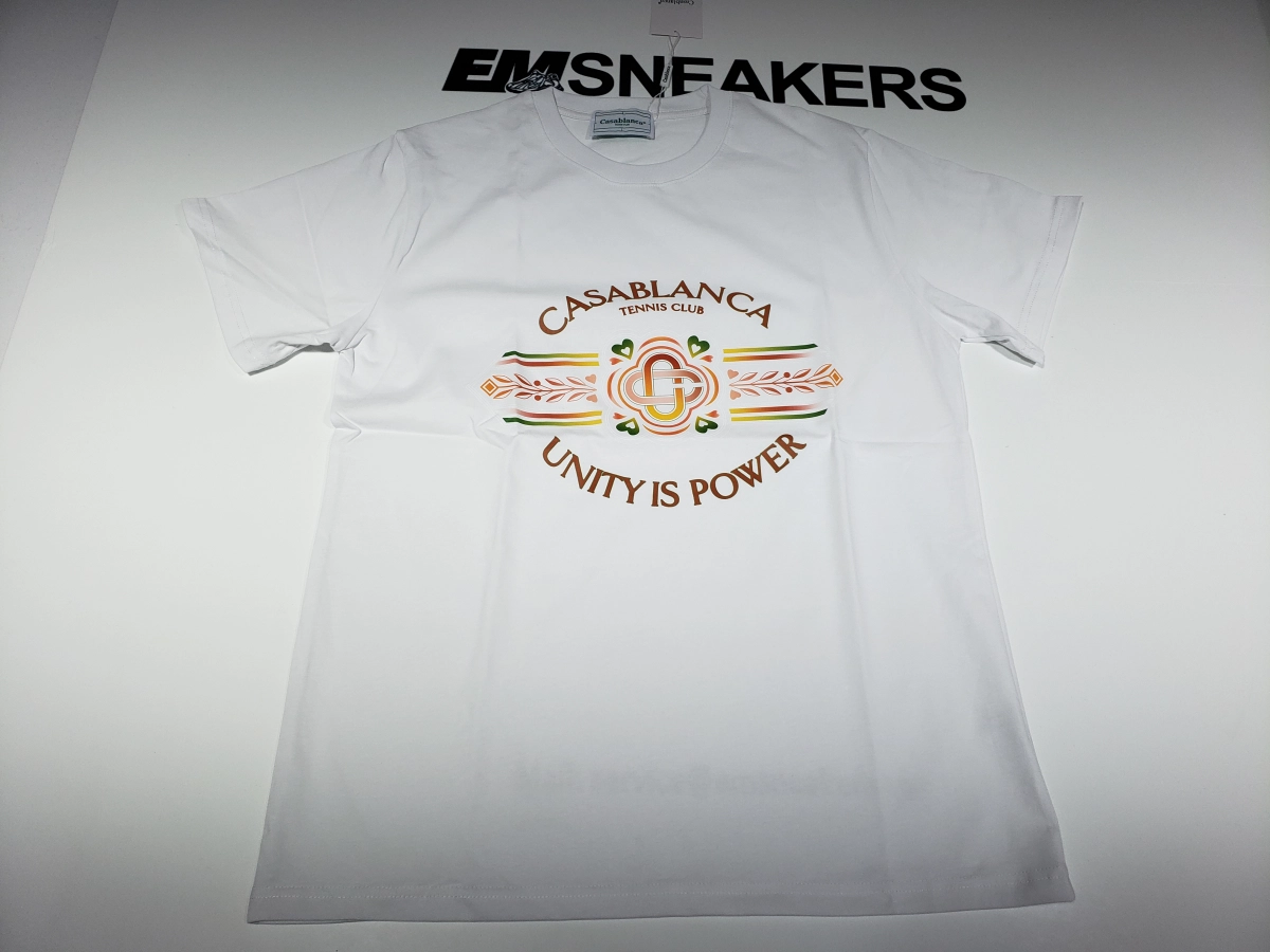 EM Sneakers QC |  Casablanca T-Shirt Unity ls Power White