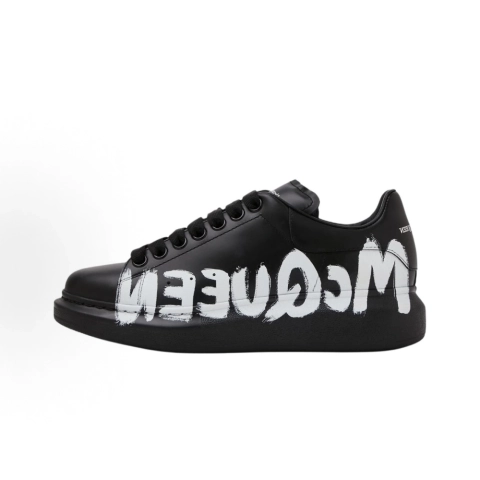 EM Sneakers QC | Alexander McQueen Oversized Graffiti Black White 698614 WIBNM 1070