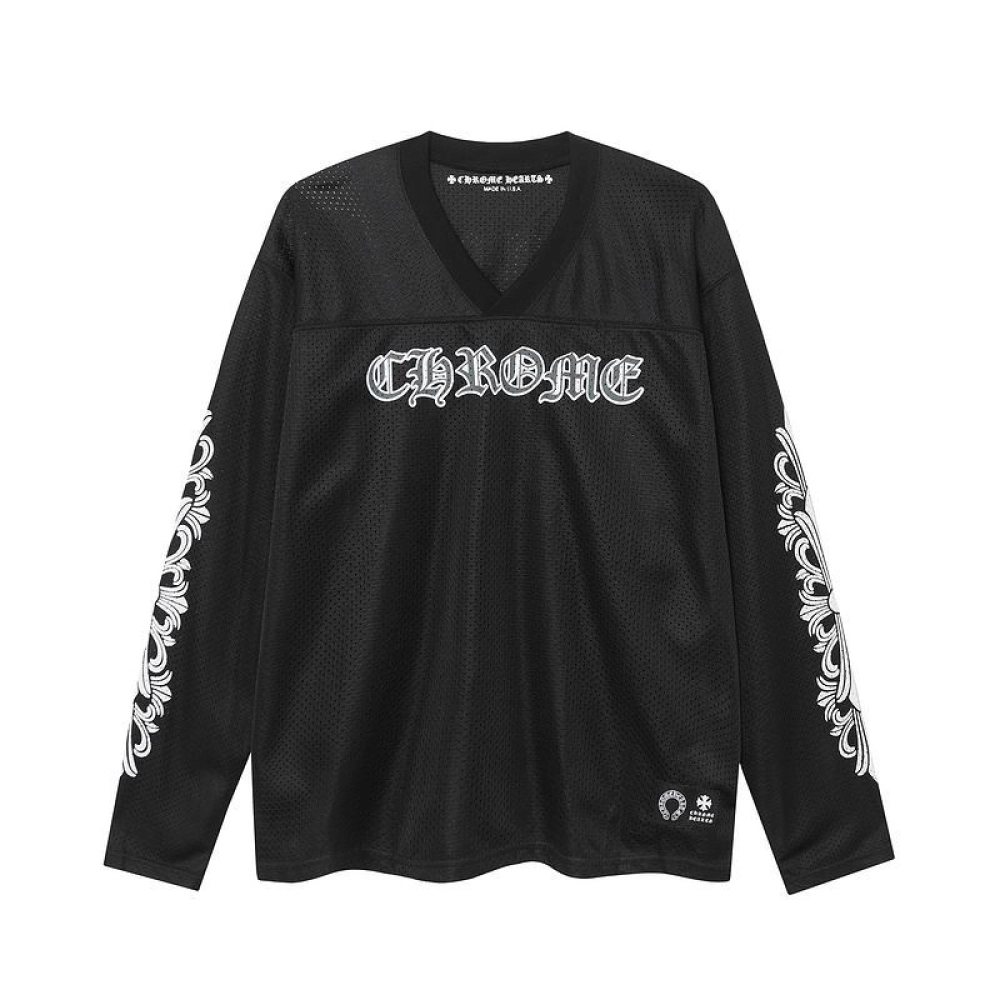 EM Sneakers QC | Chrome Hearts Love You Mesh Warm Up Long Sleeve Jersey Black