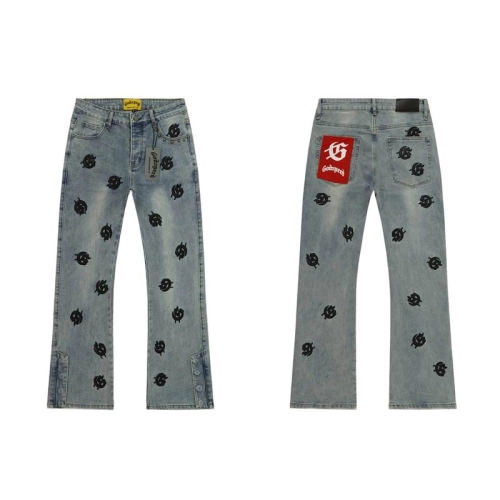 EM Sneakers QC | Godspeed Infinity Denim v2 Blue Washed Jeans with All-Over Leather "G" Logo Print-8218