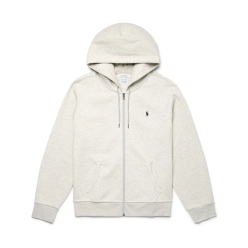 EM Sneakers QC | Polo Ralph Lauren Double Knit Zip-Up Hoodie Light Sport Heather/Black 710888282003