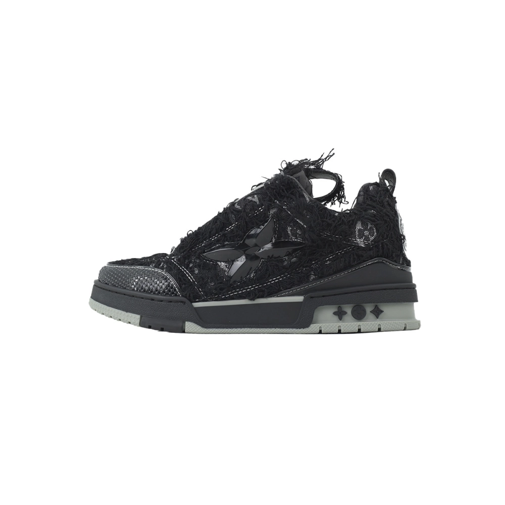 EM Sneakers QC | Louis Vuitton LV Skate Plum Blossom Drill in Black