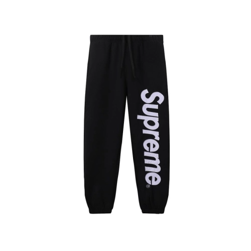 EM Sneakers QC | Supreme Satin Appliqué Sweatpant Black