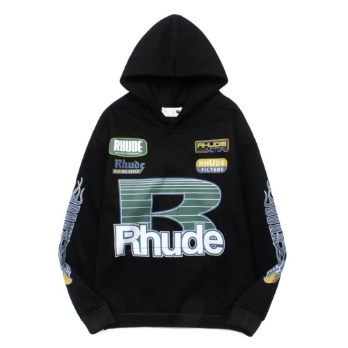 EM Sneakers QC | Rhude Roadway Racing Cotton Hoodie Black