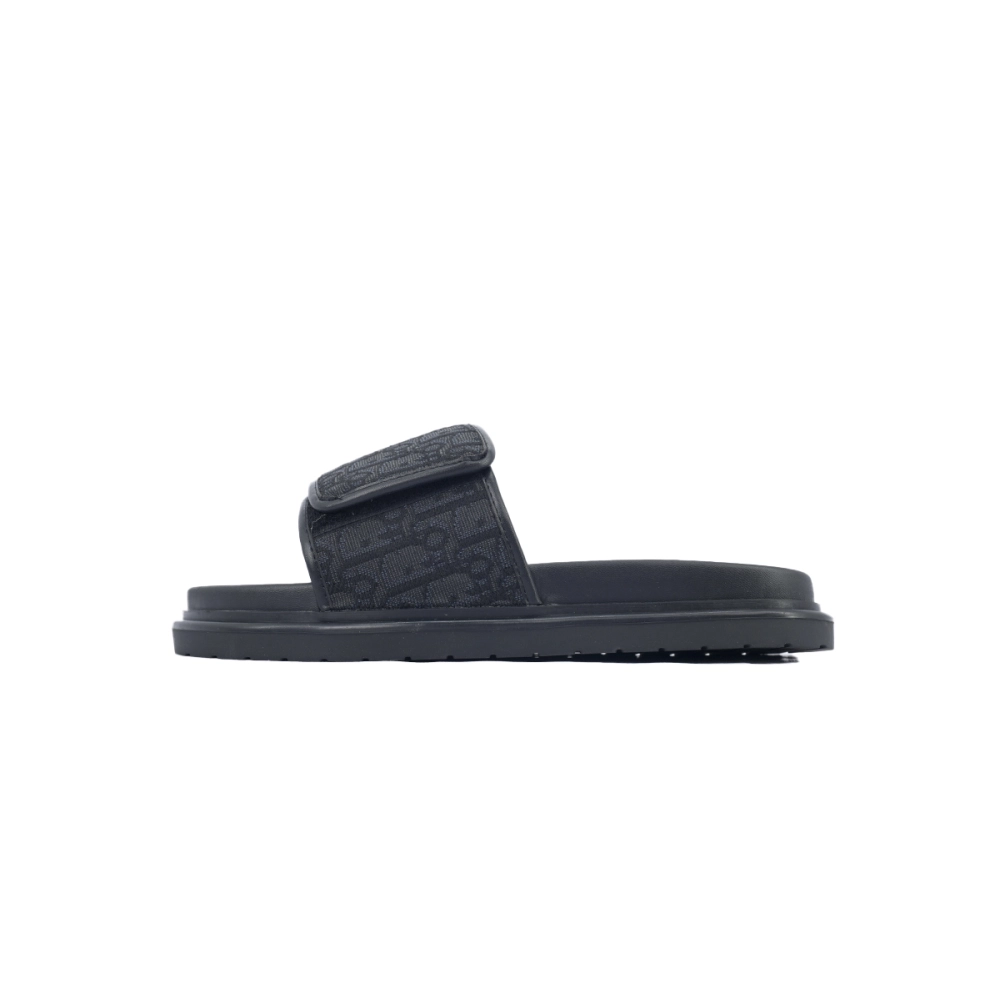 EM Sneakers QC | Dior Aqua Sandal Black Dior Oblique Jacquard