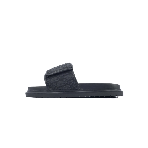 EM Sneakers QC | Dior Aqua Sandal Black Dior Oblique Jacquard