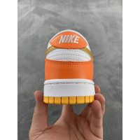  Fake Nike Dunk Low White/Orange Blaze-Gold CU1726-002