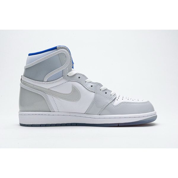 Fake  Air Jordan 1 Retro High Zoom White Racer Blue  CK6637-104