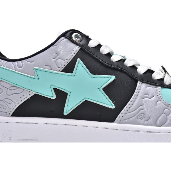 Fake A Bathing Ape Bape Sta Low Grey Black 1H70-191-002