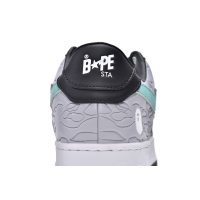 Fake A Bathing Ape Bape Sta Low Grey Black 1H70-191-002