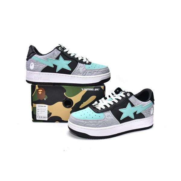 Fake A Bathing Ape Bape Sta Low Grey Black 1H70-191-002