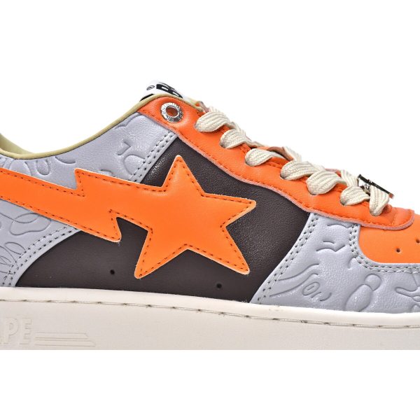 Fake A Bathing Ape Bape Sta Low Grey Orange 1H70-291-002