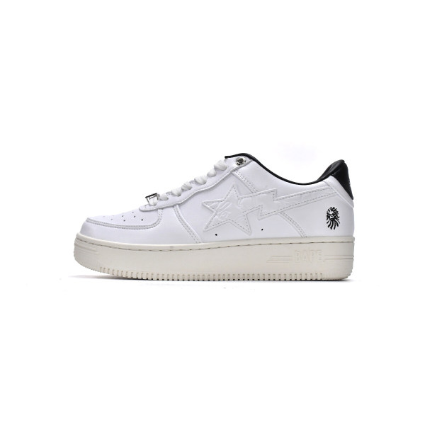 Fake A Bathing Ape Bape Sta Low White Black 1H70-191-022