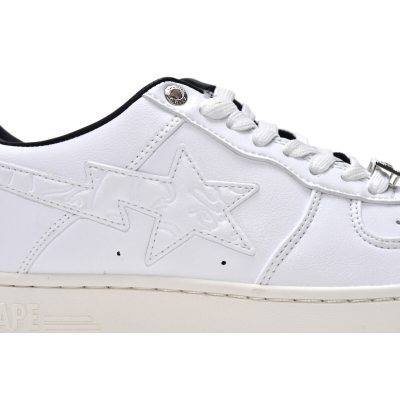 Fake A Bathing Ape Bape Sta Low White Black 1H70-191-022