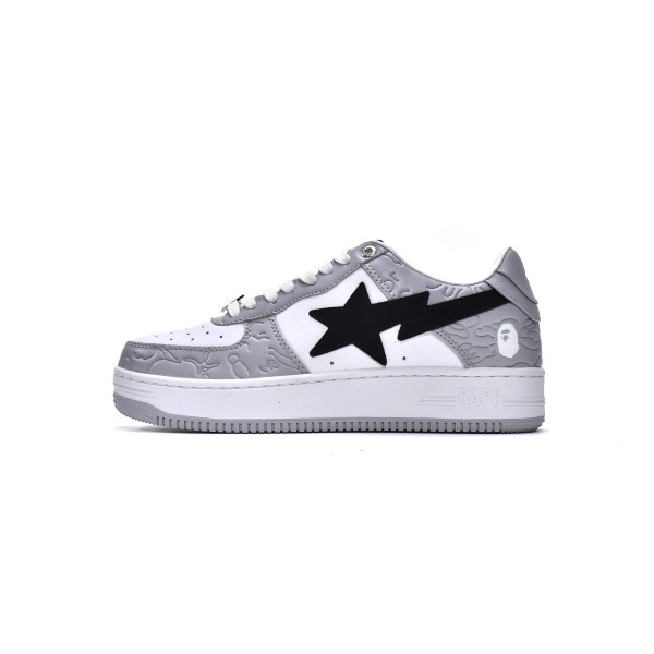 Fake A Bathing Ape Bape Sta Low White Grey 1H70-191-002