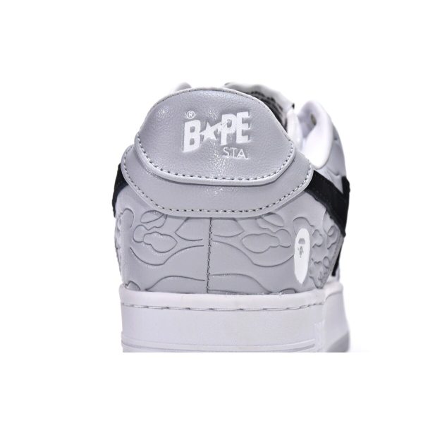 Fake A Bathing Ape Bape Sta Low White Grey 1H70-191-002