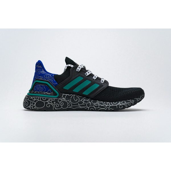 Fake Adidas Ultra Boost 20 Black Glory Green FX8887