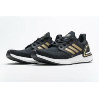 Fake Adidas Ultra Boost 20 Black Gold White EE4393