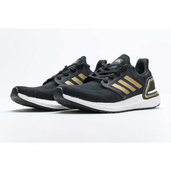 Fake Adidas Ultra Boost 20 Black Gold White EE4393