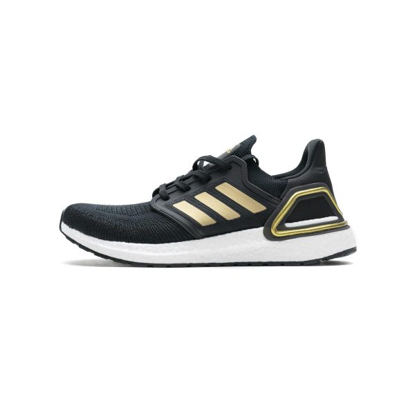 Fake Adidas Ultra Boost 20 Black Gold White EE4393