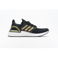 Fake Adidas Ultra Boost 20 Black Gold White EE4393