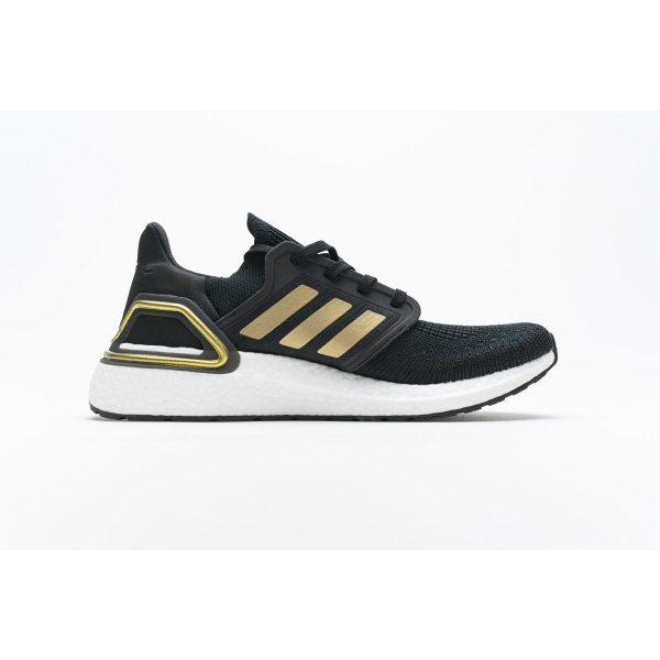 Fake Adidas Ultra Boost 20 Black Gold White EE4393