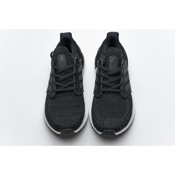 Fake Adidas Ultra Boost 20 Black Grey Reflective EG0708 