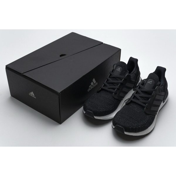 Fake Adidas Ultra Boost 20 Black Grey Reflective EG0708 