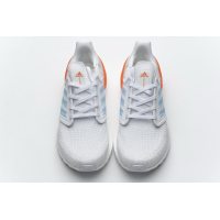 Fake Adidas Ultra Boost 20 White Sharp Blue True Orange EG0768