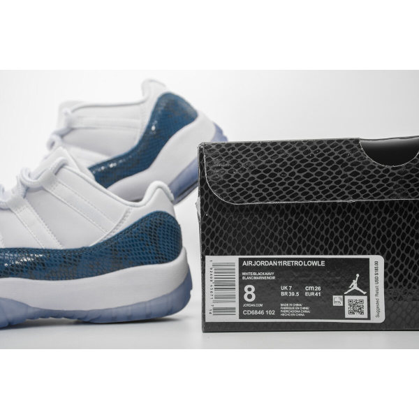 Fake Air Jordan 11 Retro Low Snake Navy CD6846-102