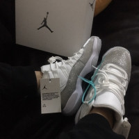 Fake Air Jordan 11 Retro White Metallic Silver (W) AR0715-100