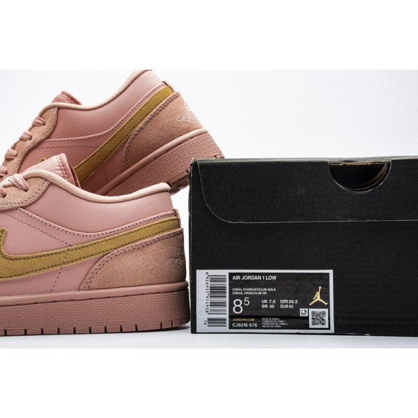 Fake Air Jordan 1 Low Coral Stardust  CJ9216-676