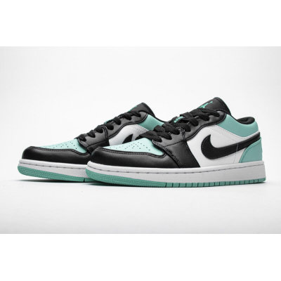 Fake Air Jordan 1 Low Emerald Toe  553558-117