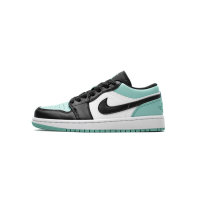 Fake Air Jordan 1 Low Emerald Toe  553558-117