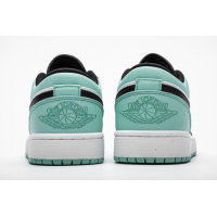 Fake Air Jordan 1 Low Emerald Toe  553558-117