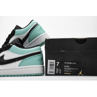 Fake Air Jordan 1 Low Emerald Toe  553558-117