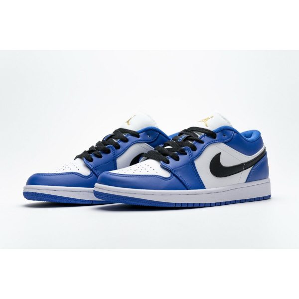 Fake Air Jordan 1 Low Hyper Royal Orange Peel  553558-401