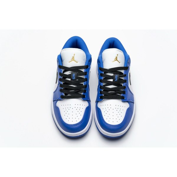 Fake Air Jordan 1 Low Hyper Royal Orange Peel  553558-401